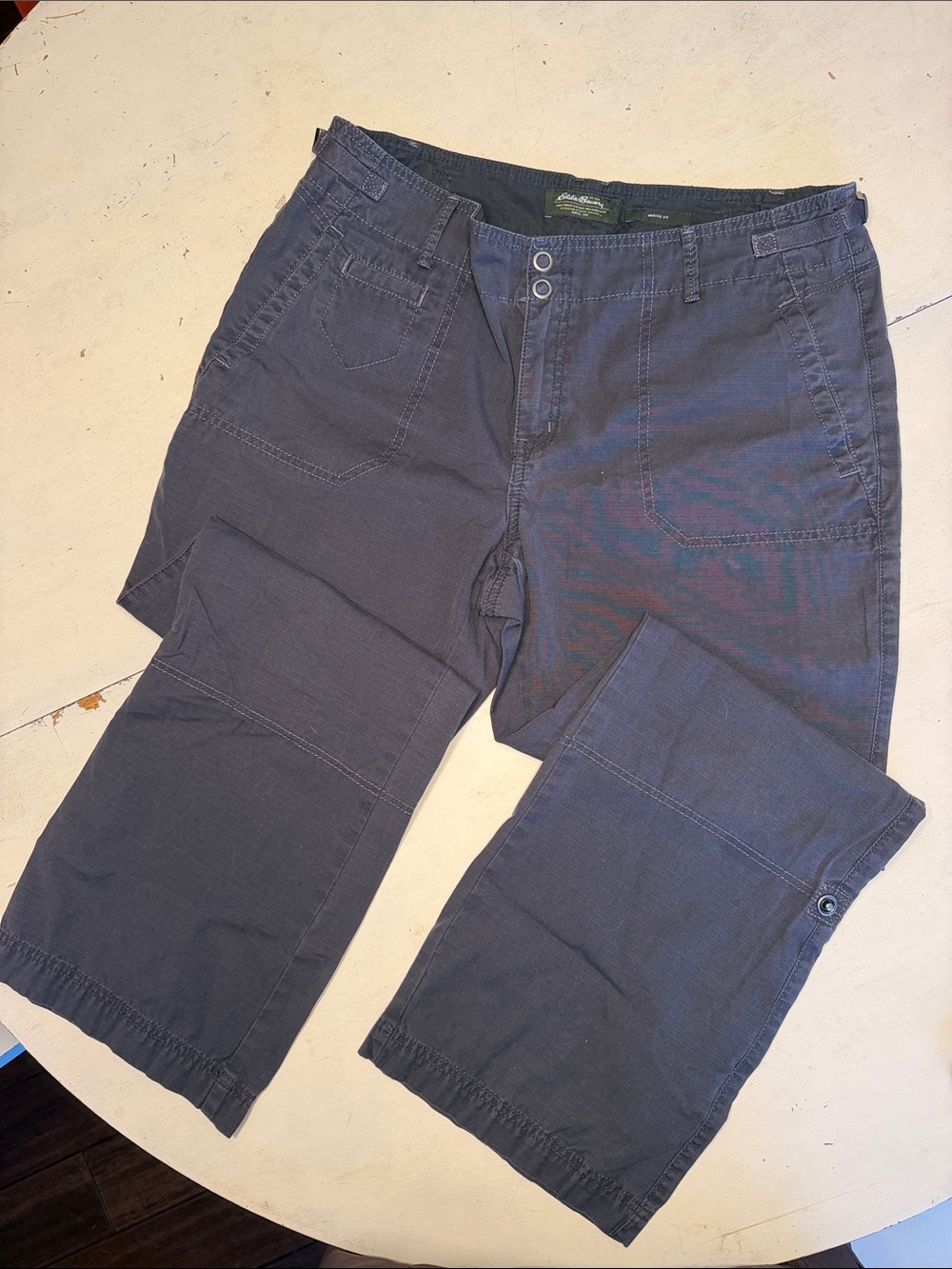 Eddie Bauer Charcoal Convertible Cargo Pants women’s size 12 petite